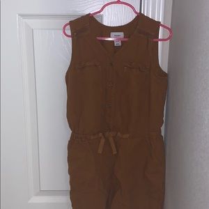 Burnt orange romper. Size youth large(10-12)